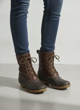L.L.Bean Vintage Boots Lace-Up Duck Boots Brown/Tan